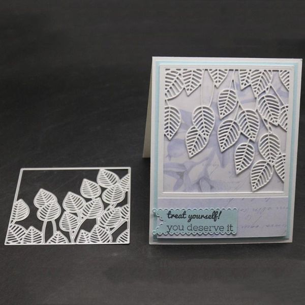 

painting supplies leaves rectangle frame metal cutting dies stencil printed scrapbooking po decorative embossing paper card decor craf