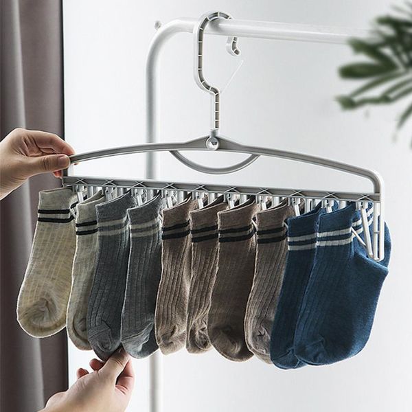 

hangers & racks 4pcs socks hanger non slip bra underwear rotatable rack windproof baby clothes multifunction home seamless for drying modern