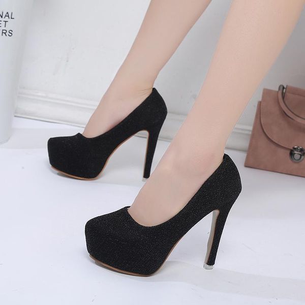 

dress shoes sequin cloth pumps women platform high heels wedding bride pink silver black club striptease ladies