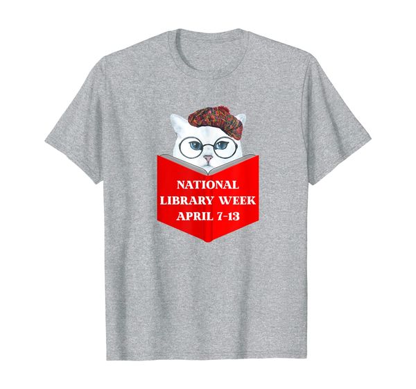 

national library week 2019 t-shirt book lover librarian, White;black