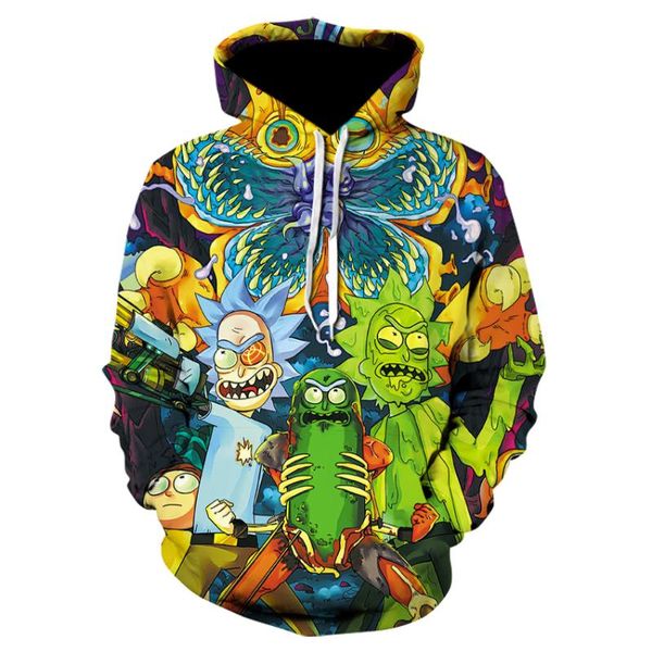 

men's hoodies & sweatshirts 3d hoodie cartoon for men and women 2021 fashion brand printed casual anime autumn winter clothes, Black