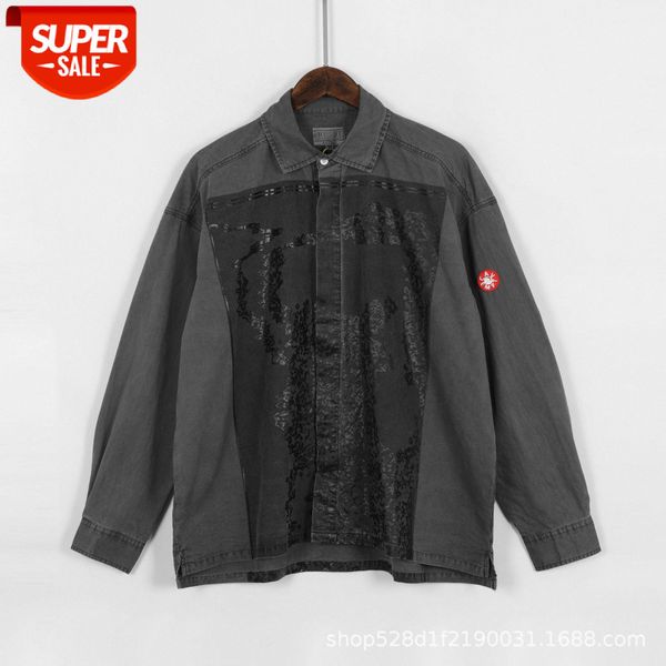 

batik plus overdye ink dotted shirt #n67c, White;black