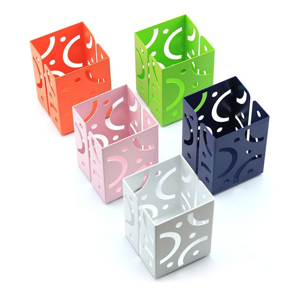 

metal hollow geometric squares vaas potlood pot opbergbox case pen holder stationary organiser container offiice levert