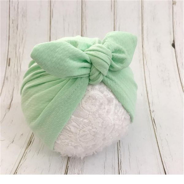 

2019 fashion baby hats rabbit ears infant children baby girls boho hat beanie scarf turban head wrap cap h qylztm, Yellow