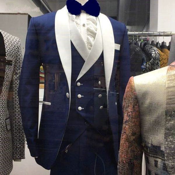 

men's suits & blazers male wedding suits , brand design, tuxedo for men, white, lapel, tuxedo, suit/prom, three pieces x6r1, White;black