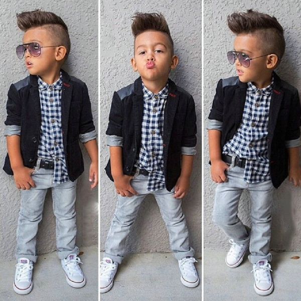 

Children Clothing Fashion Character Kids Casual Boys Cloting Sets Cute Coat Jacket Shirt Pants 3 Pcs Sport Sets, As picture