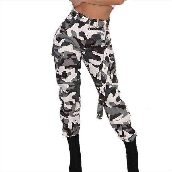 

womens cargo trousers casual pants military combat camouflage streetwear pants casual joggers high waist loose trousers korean, Black;white