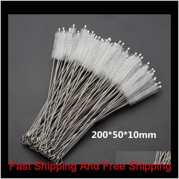 

stainless steel drinking straws cleaning brush pipe tube baby bottle cup reusable household cleaning tools 2 jlltpz allguy