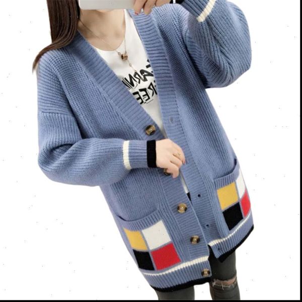 

popular christmas sweater women loose coat long cardigan harajuku manteau femme hiver sueter mujer truien dames korean sweaters, White;black