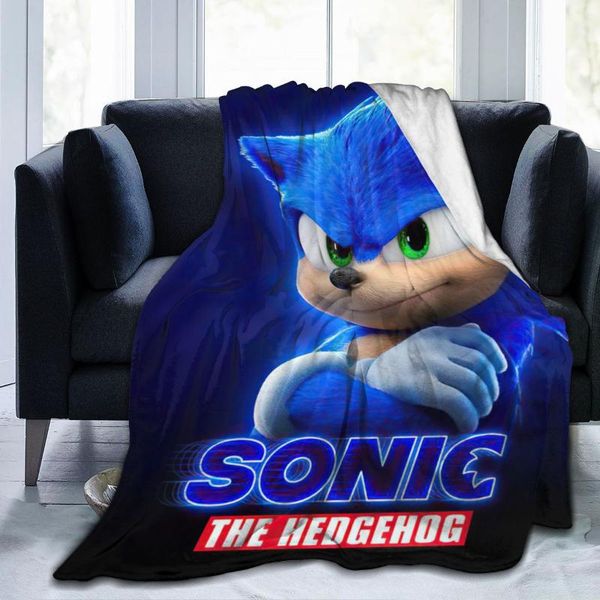 

blankets sonic ultra soft blanket sublimation cartoon covered bedding flannel for children and bedrooms decor