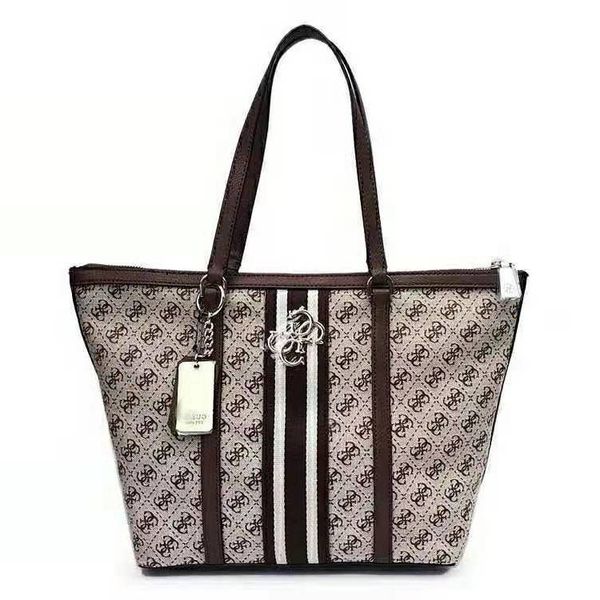 

2021 new gs bag women's old flower stripe shopping mommy practical shoulder