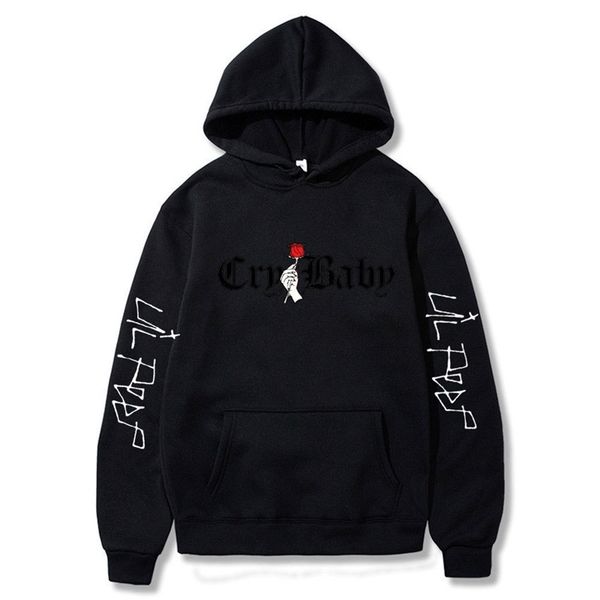 

new american rap singer lil peep street fashion men's women's sweater and hoodie, Black