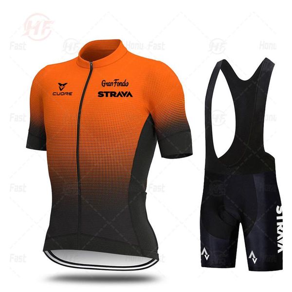 

racing sets strava bicycle clothing 2021 pro team summer cycling jersey set breathable men short sleeve shirt bike bib shorts gel pad, Black;blue