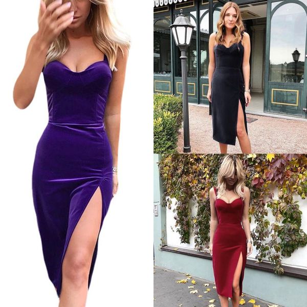 

casual dresses women fashion sleeveless split dress simple ladies female stylish solid color comfortable for party, Black;gray