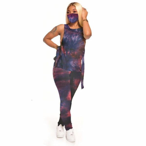 

mode tie dye print 2 casual body parts sportswear by mangoes and slim fit summer pants trained ladies 30x9, Gray