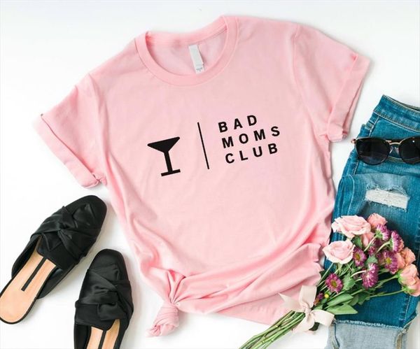 

bad moms club cotton casual women funny yong girl tee drop ship s 167, White