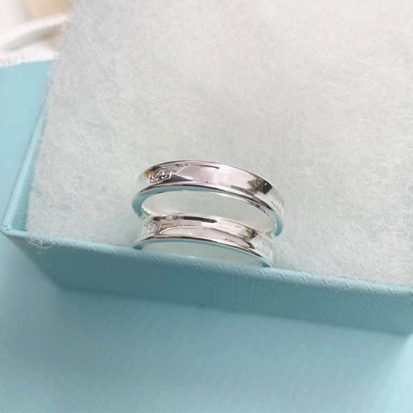 

cluster rings high quality 1: 1 925 sterling silver classics european and american style women logo original jewelry valentines gift, Golden;silver