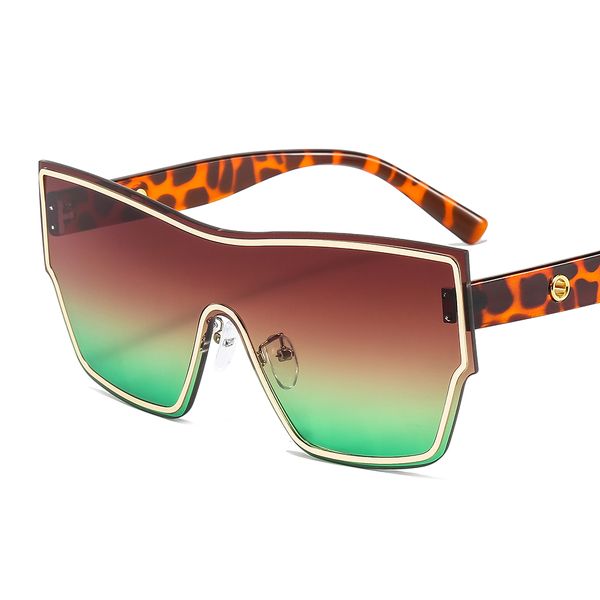 

new frameless one-piece plastic sunglasses 7147 color film fashion sunglasses for men and women european and american trends cross-border, White;black