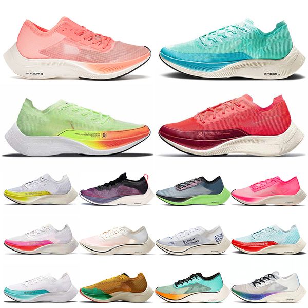 

fashion pegasus zoomx next% men women running shoes white metallic silver off pink aurora green ekiden blue ribbon be true runners sneakers
