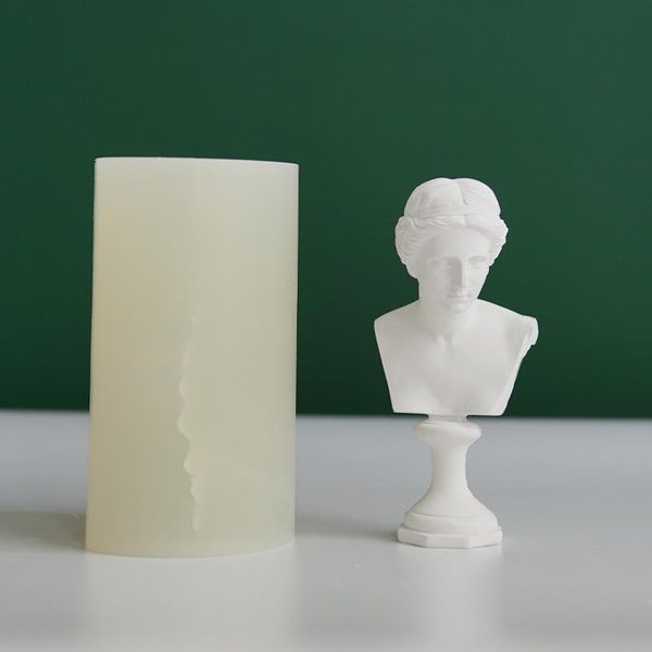 

craft tools art head candle mold female silicone fragrance human shaped goddess making wax plaster mould handmade