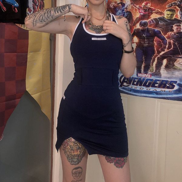 

2021 new empire sleeveless gowns for women will see stretch schoolgirl clothes vintage lady okox, Black;gray