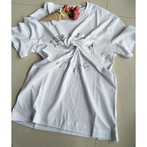 

women t-shirt 2021 summer new letter printing short sleeve pure cotton t-shirt drop shipping good quality, White
