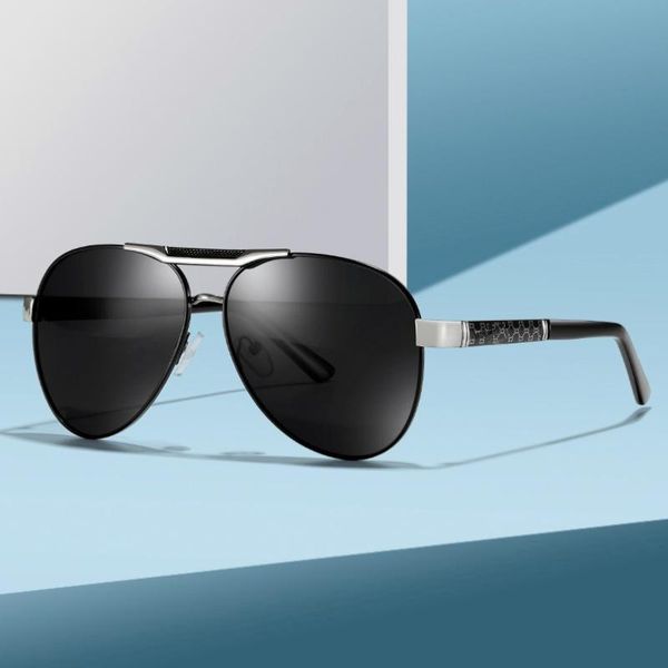 

sunglasses mens luxury pochromic metal sports outdoor driving polarized glasses pilot frame fashion traveling sun, White;black