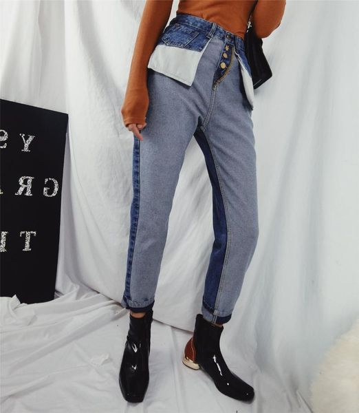 

women's jeans trousers pancil-pants denim high-waist women casualdm001, Blue