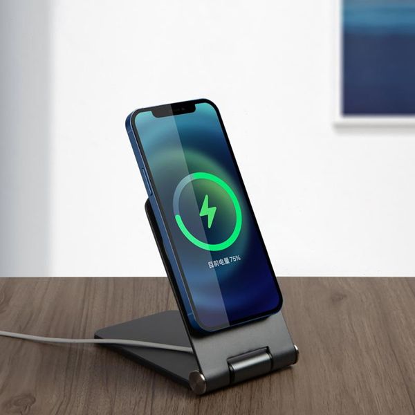 

cell phone mounts & holders holder stand bracket for 12 /pro/mini/pro max magnetic wireless charger base desk