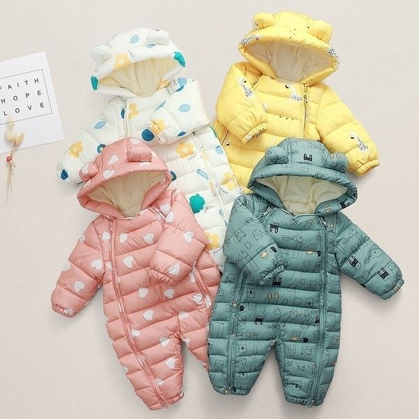 Pagliaccetto neonato inverno cotone ragazze tuta infantile tuta da neve neve per ragazzi tuta unisex vestiti per bambini 210309