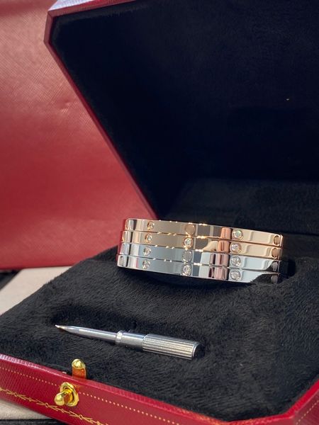 

kajia love narrow bracelet rose gold 18k4 diamond set women's y02h, Black