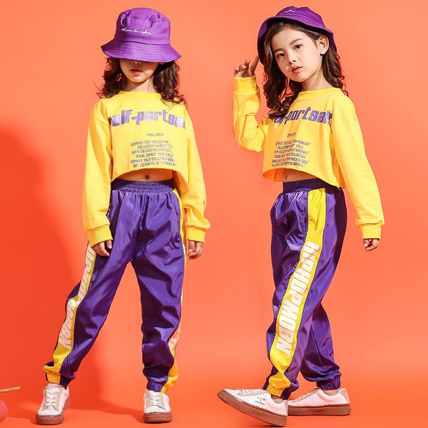 

2021 girl dance suit pgraphy show short dew navel shirt girl hip hop clothing woman autumn tide brand, Black;red
