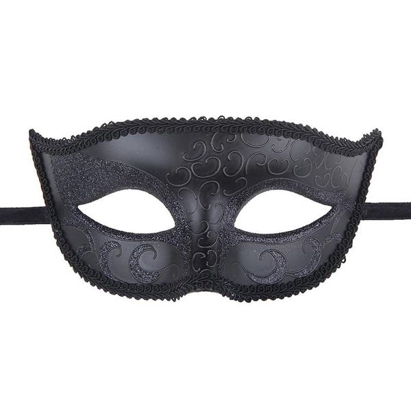 Articoli per feste Maschera glitterata in maschera con pizzo per coppie Donne e uomini Maschere veneziane in oro e nero per ballo in maschera Colori multipli