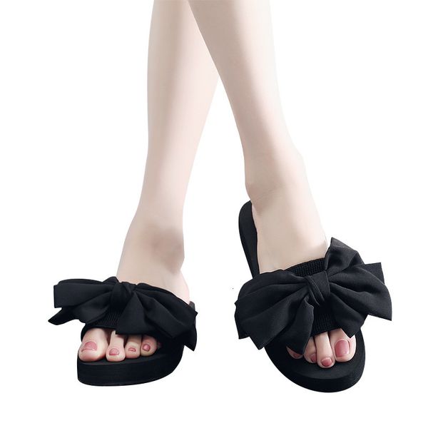 

women's sandals slippers fashion summer street bow lt1r, Black