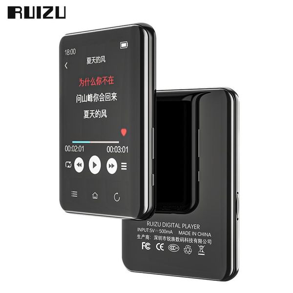 

original ruizu d66 bluetooth mp3 player with 2.8inch touch screen 16g/32g music player support fm recorder video