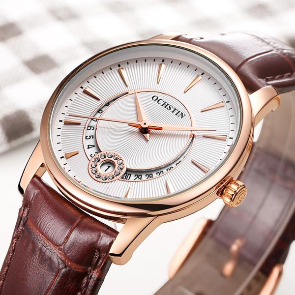 

wristwatches ochstin limited watches women 2021 fashion quartz watch female elegant dress relogio feminino clock montre femme, Slivery;brown