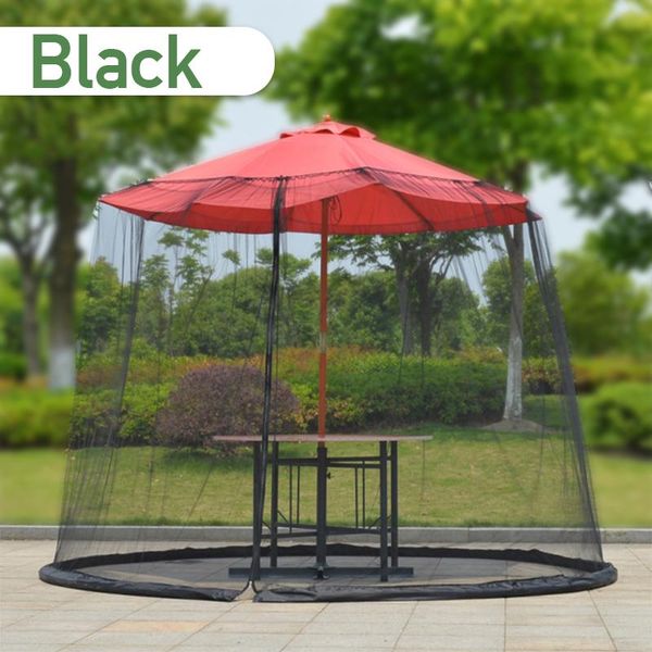 

shade 300x230cm umbrella cover mosquito netting screen anti insect mesh zipper closure garden deck