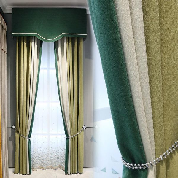 

curtain & drapes curtains for living dining room bedroom nordic modern minimalist light luxury atmosphere contrast stitching