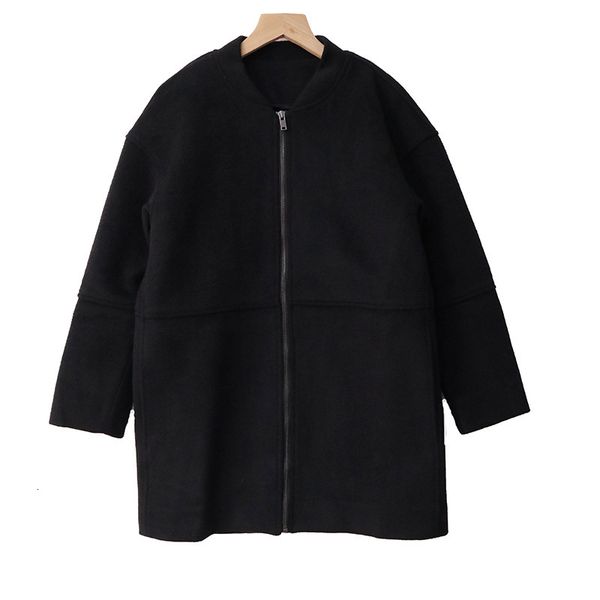 

2021 black coat women's zipper long sleeve autumn winter new jacket og5c