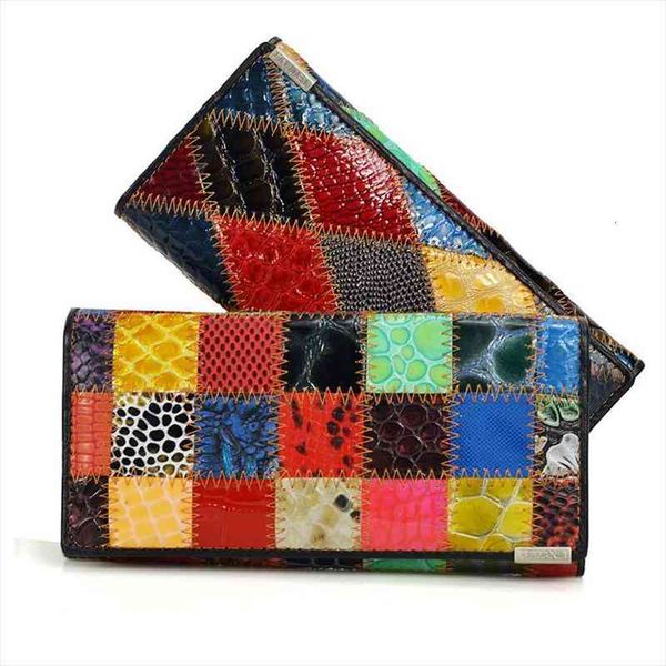 

fashion genuine leather women wallet female hasp purse long coin purses ladies plaid cowhide, Red;black