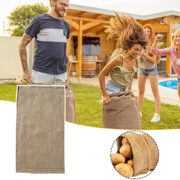 

storage bags coffee potato burlap jute bag sacks kids game race seed store crop sandbaggy household packaging tool