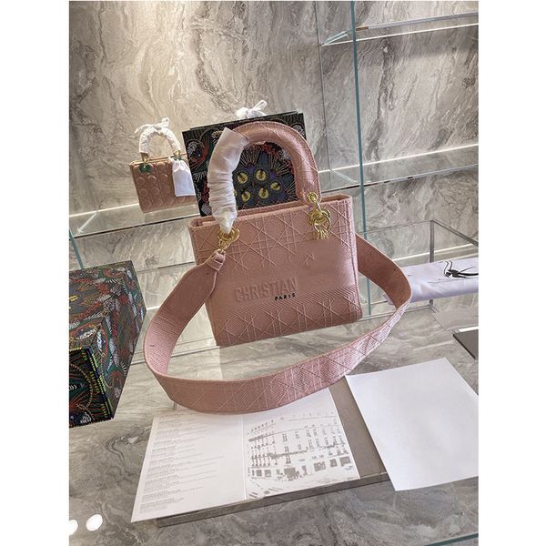 

handbag dijia lady d-lite canvas princess bag ins fashion embroidery series diana, Black;red