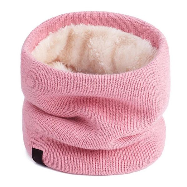 

scarves knitted warm scarf winter autumn ring women bandana solid fleece men headband neck shawl, Blue;gray