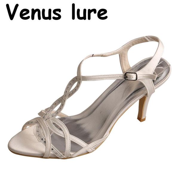 

(23 colors) wholesale ivory women shoes sandals wedding high heeled size 7, Black
