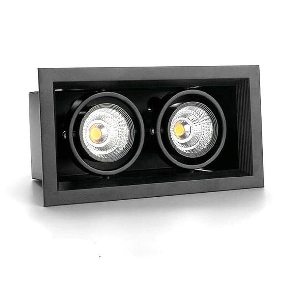 

square double cob led dimmable downlight 2x10w cob led ceiling lamps dhl ing