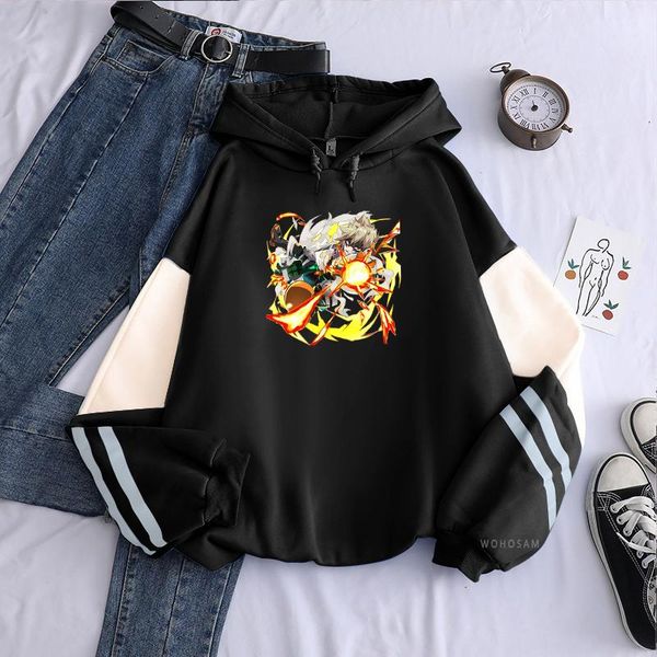 

men's hoodies & sweatshirts japan anime my hero academia katsuki bakugou hoodie harajuku korean fashion stripes clothes winter oversi, Black