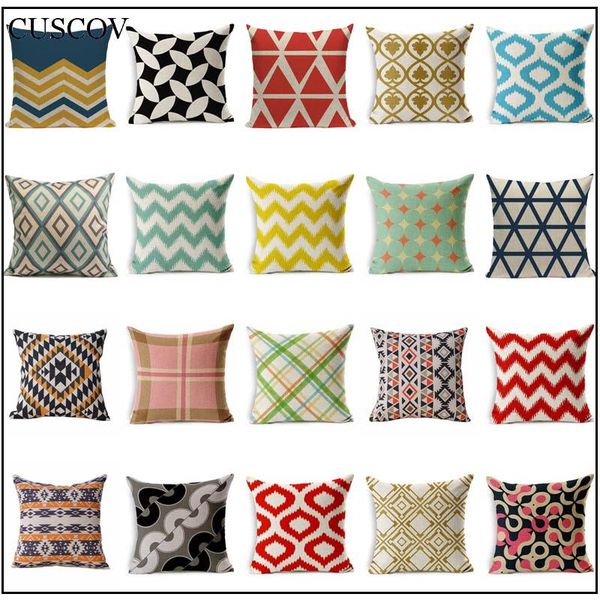 

cushion/decorative pillow european and american minimalist style geometric picture hug pillowcase home sofa cushion cover living room chair