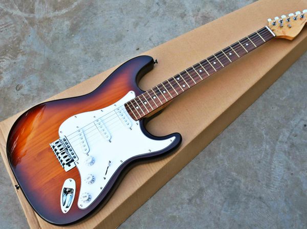 

3ts guitar color solid body with white pickguard rosewood fretboard electric
