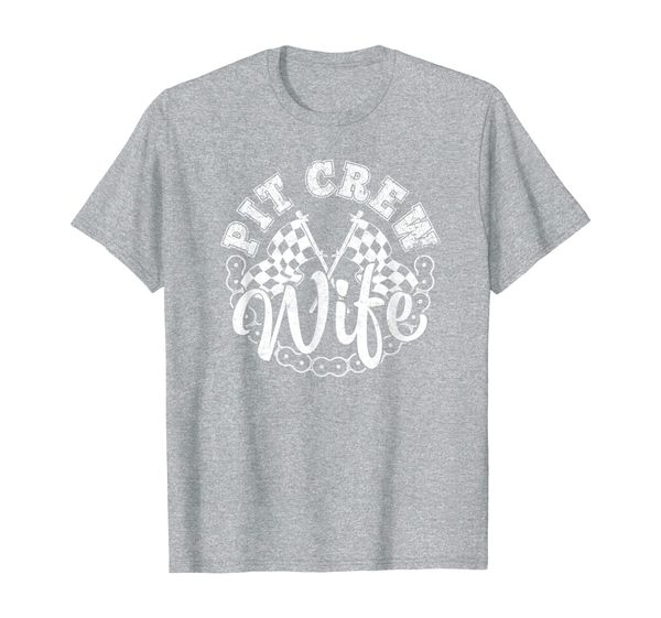 

pit crew wife: race team member party host pitcrew partner t-shirt, White;black