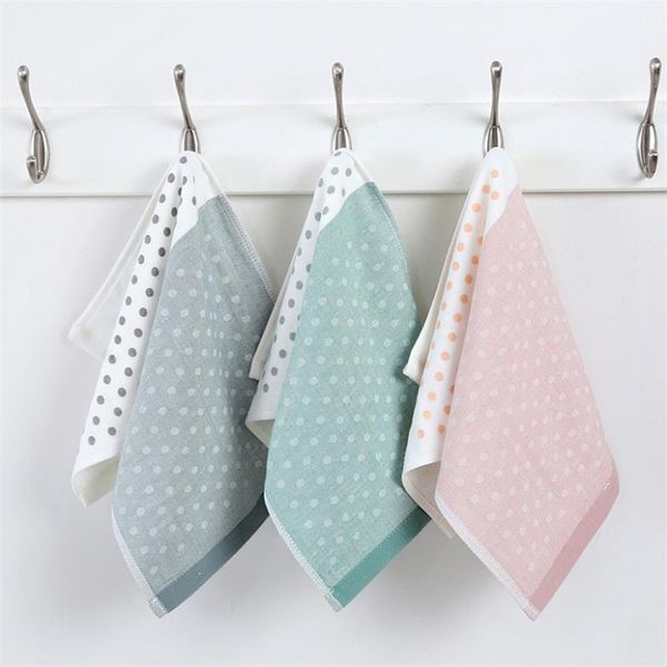 

towel 25*50cm face hand towels soft cotton rectangle solid color dot child